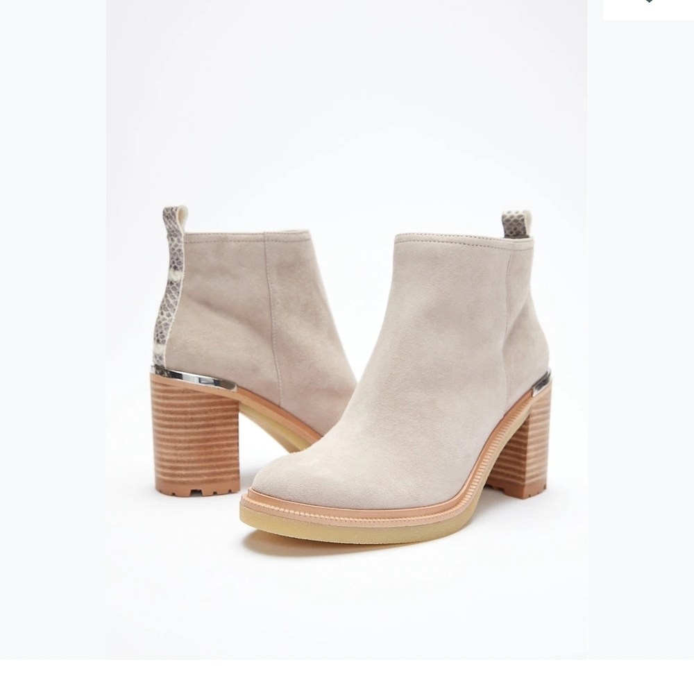 Vince Camuto Light Gray Heeled Boots - Picture 8 of 8